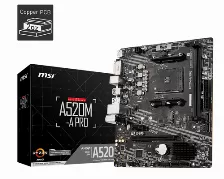 Tarjeta Madre Msi A520m-a Pro, Socket Am4, 2x Ddr4 4600mhz, 1x M.2, 1x Hdmi, Micro Atx